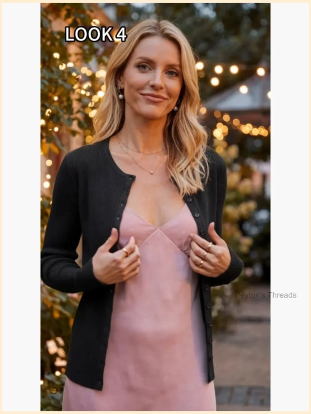 Wool Blend Button Up Cardigan Business Casual Top Slim Fit